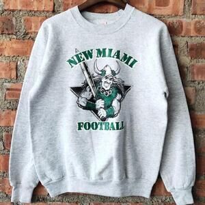 Retro 90S Distressed New Miami Football Sweatshirt Miami